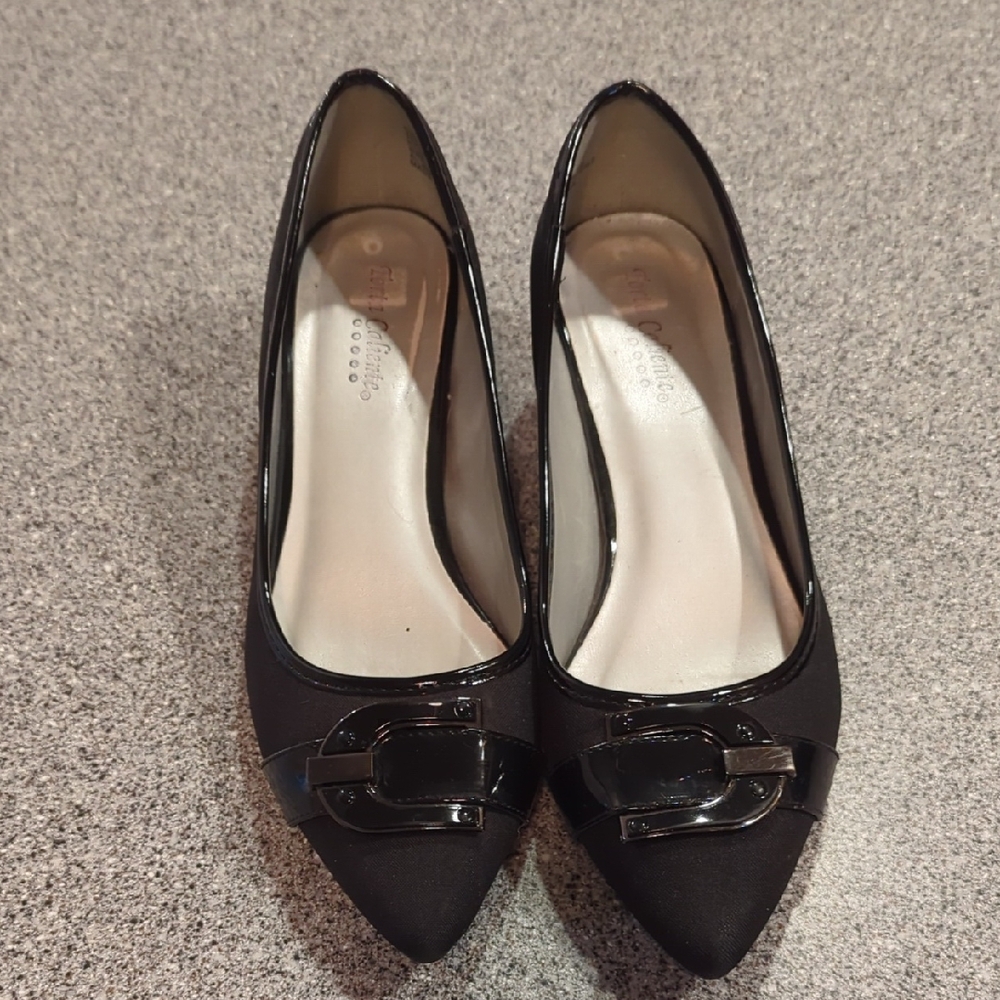 Torta Caliente Elegant Black Women's Pointed Toe Kitten Heels